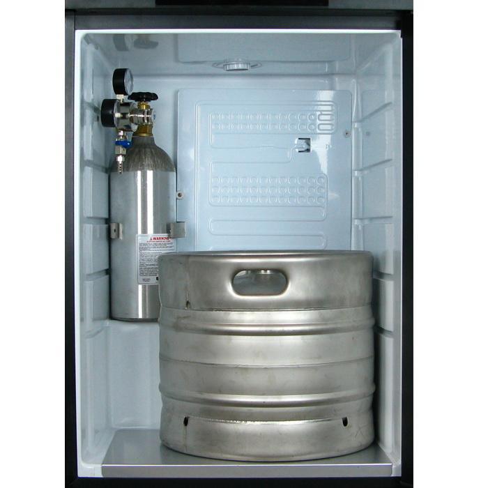 Three Keg Tap Faucet Kegerator - Black Cabinet with Stainless Steel Door