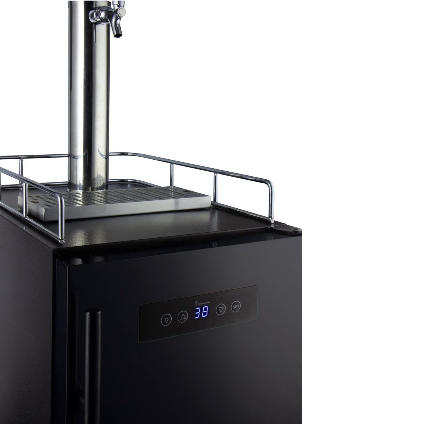 Kegco 15" Wide Commercial Grade Digital Kombucha Dispenser with Black Door