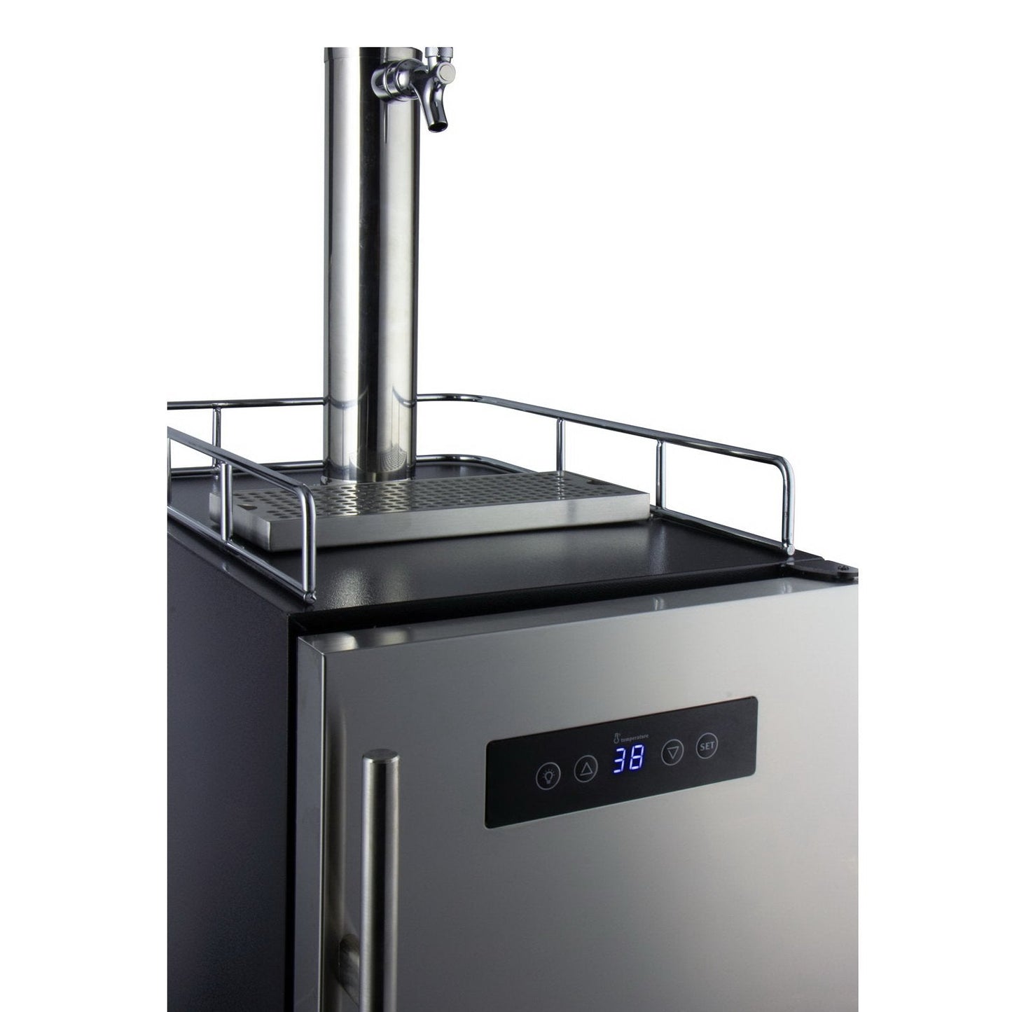 Kegco SLK15BSR Commercial Grade Single Tap 15" Wide Kegerator with Stainless Steel Door