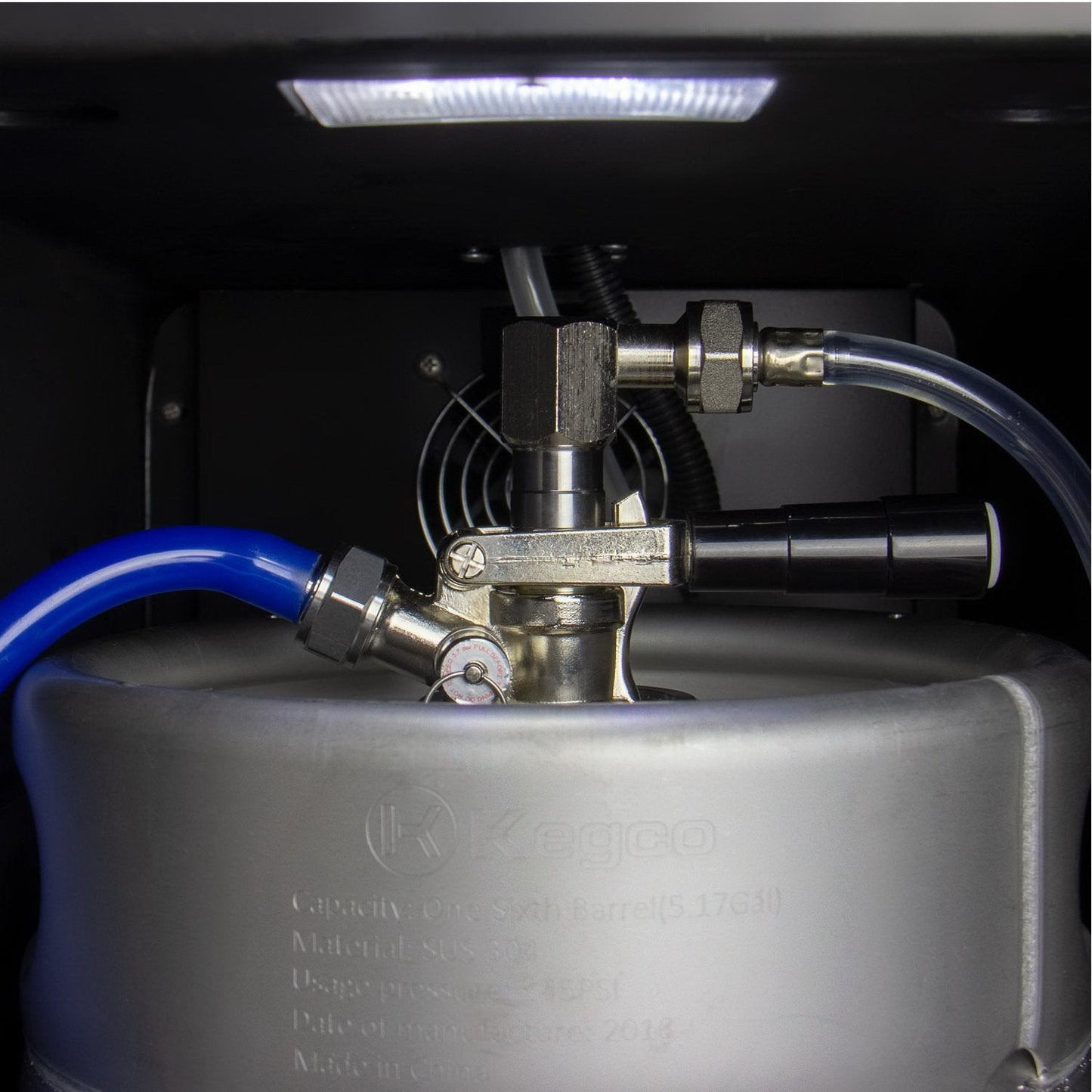 Kegco SLK15BSR Commercial Grade Single Tap 15" Wide Kegerator with Stainless Steel Door