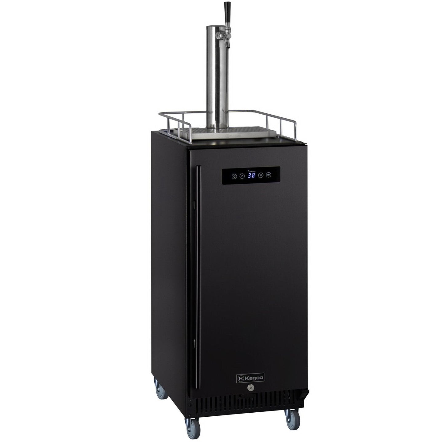 Kegco 15" Wide Commercial Grade Digital Kombucha Dispenser with Black Door