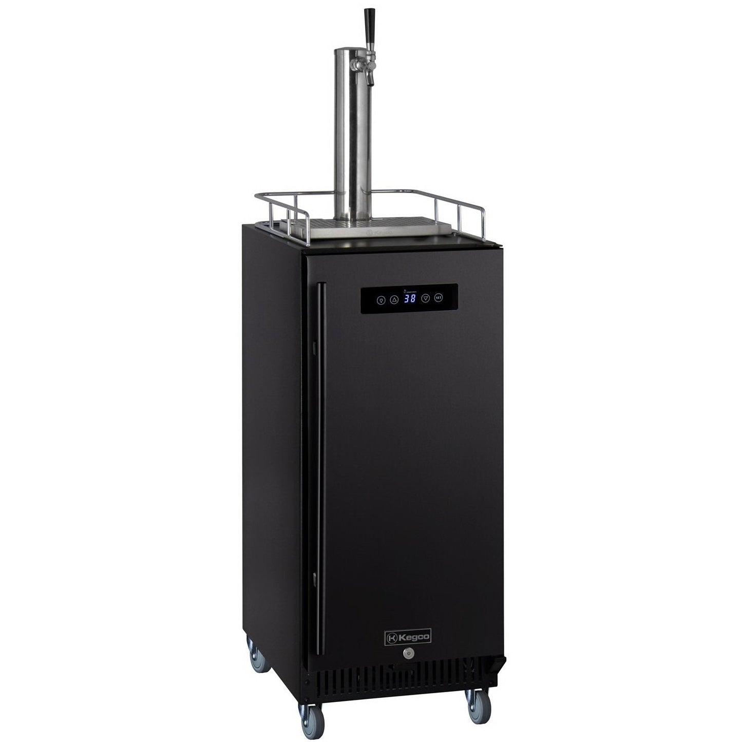 Kegco 15" Wide Commercial Home Brew Kegerator with Black Door