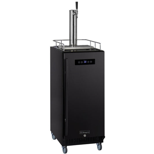 Kegco 15" Wide Commercial Home Brew Kegerator with Black Door