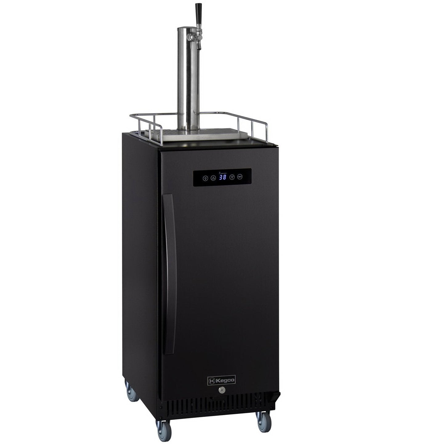 Kegco 15" Wide Commercial Home Brew Kegerator with Black Door