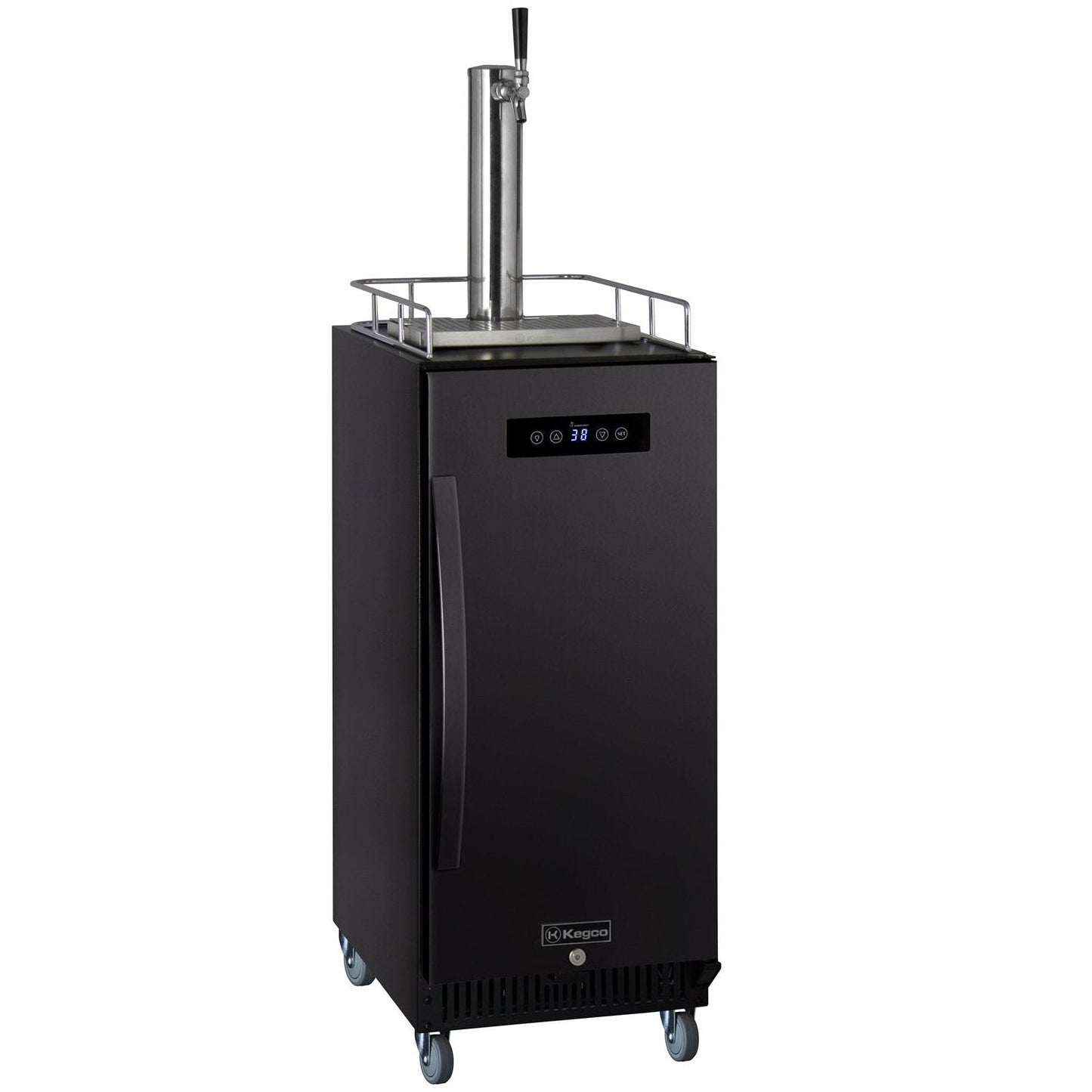 Kegco 15" Wide Commercial Grade Digital Kombucha Dispenser with Black Door