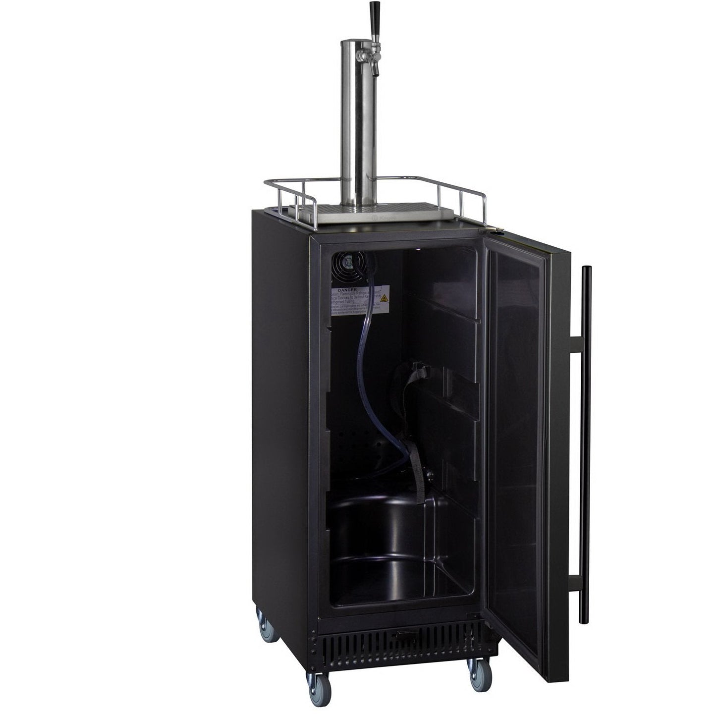 Kegco 15" Wide Commercial Grade Digital Kombucha Dispenser with Black Door