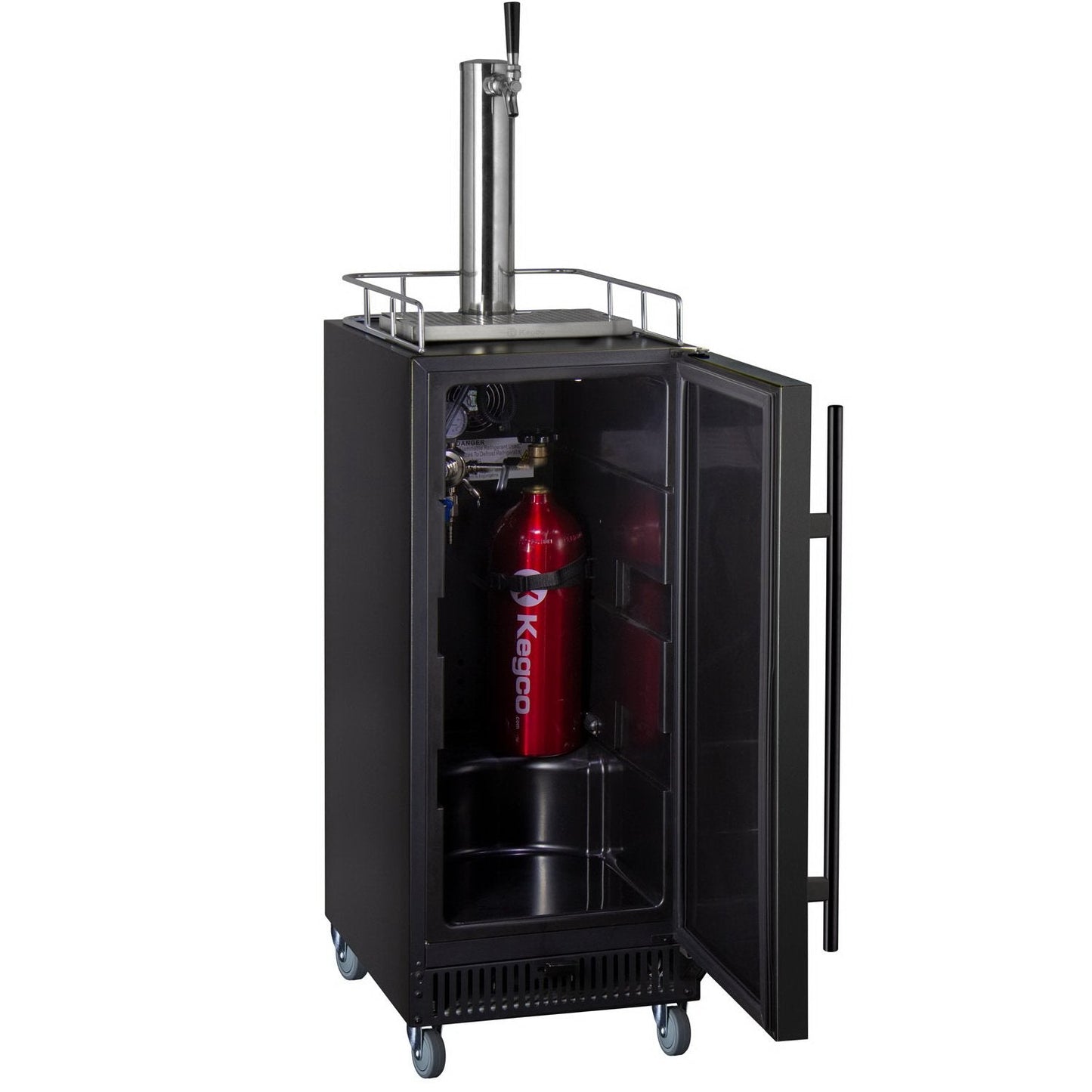 Kegco 15" Wide Commercial Grade Digital Kombucha Dispenser with Black Door