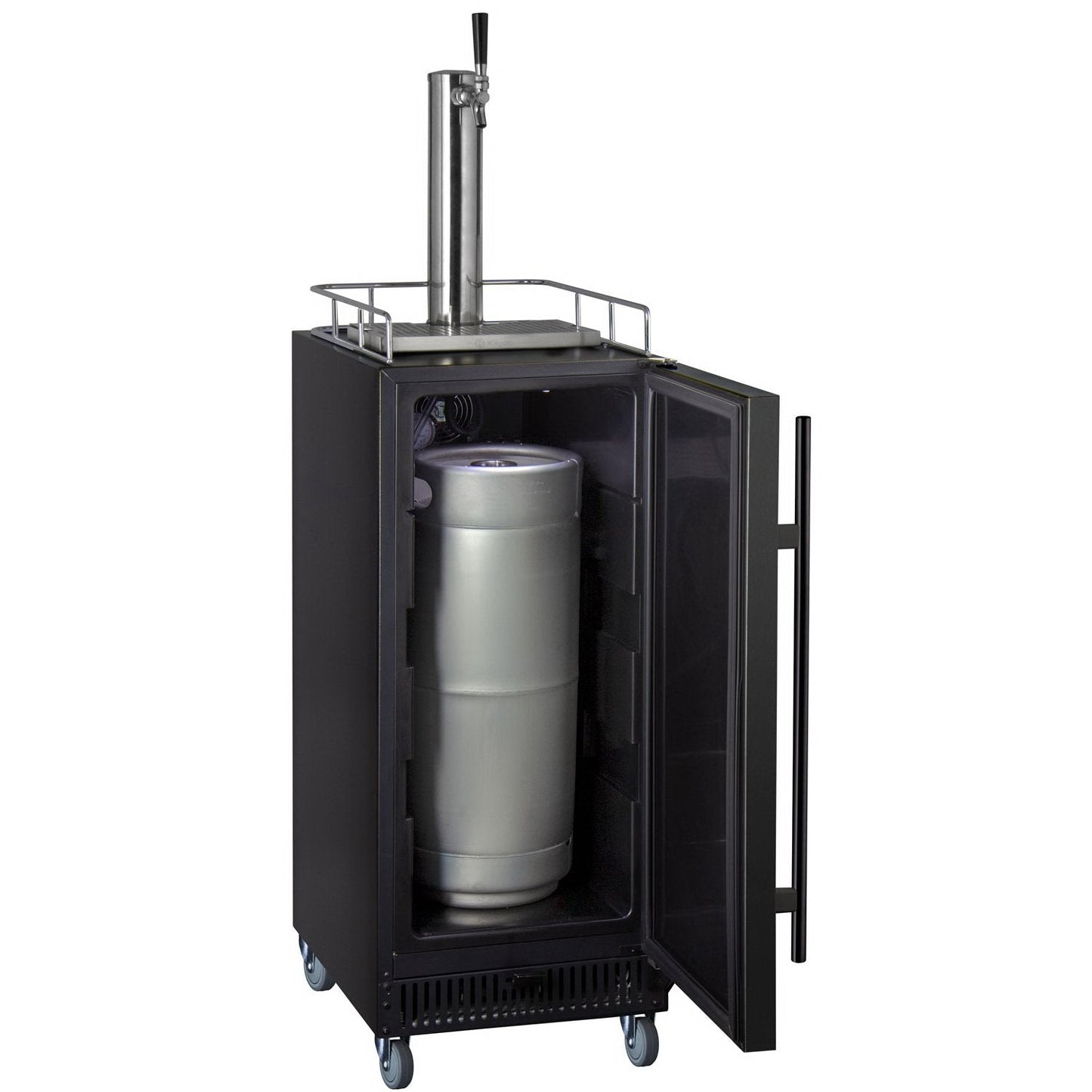 Kegco 15" Wide Commercial Grade Digital Kombucha Dispenser with Black Door