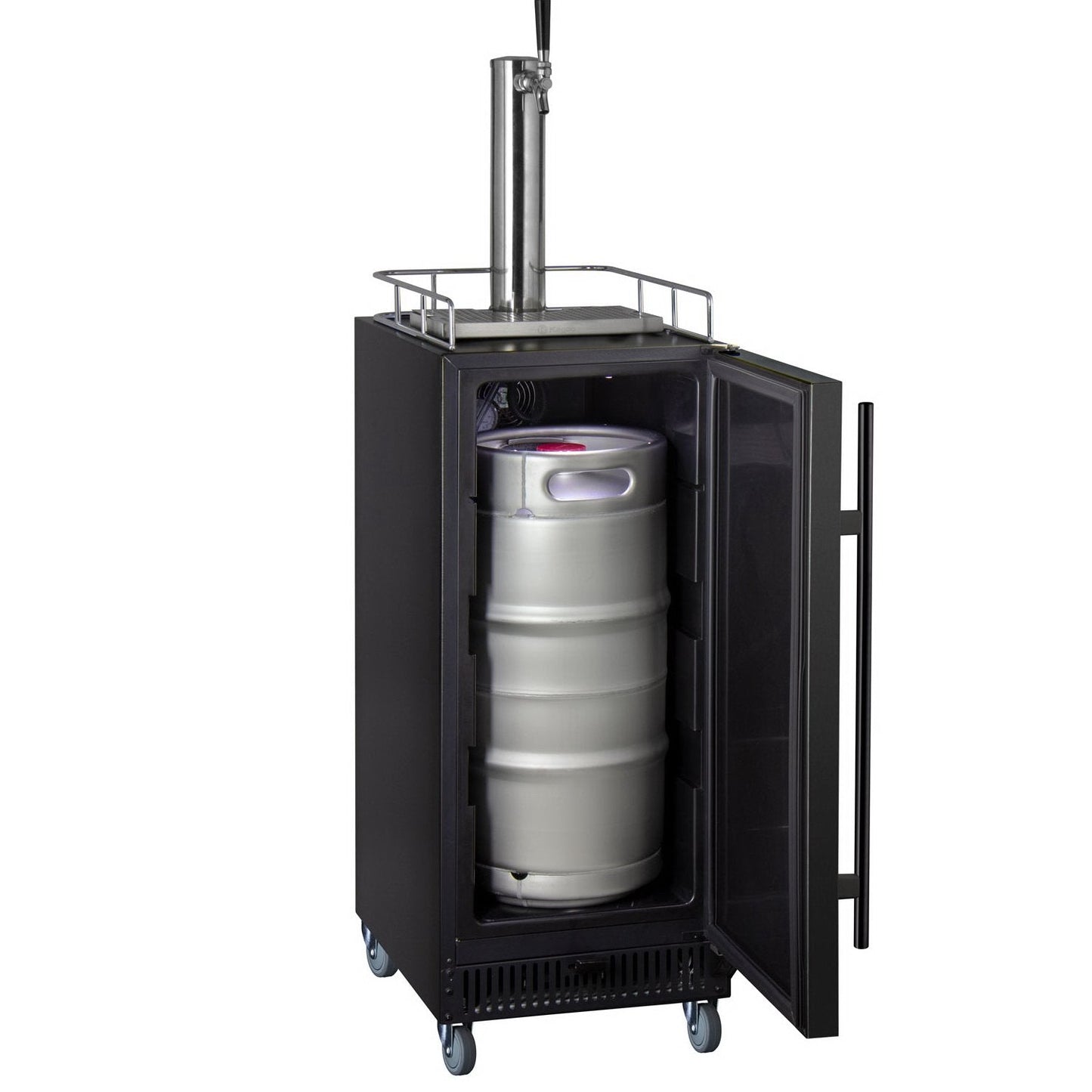 Kegco 15" Wide Commercial Grade Digital Kombucha Dispenser with Black Door