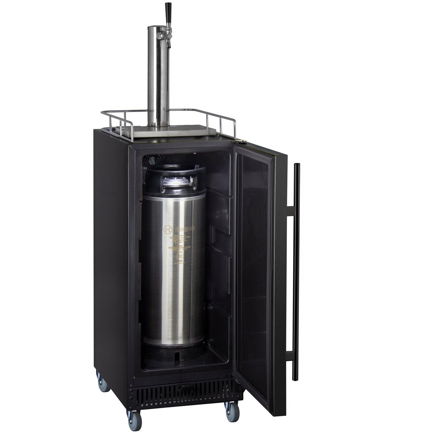 Kegco 15" Wide Commercial Grade Digital Kombucha Dispenser with Black Door
