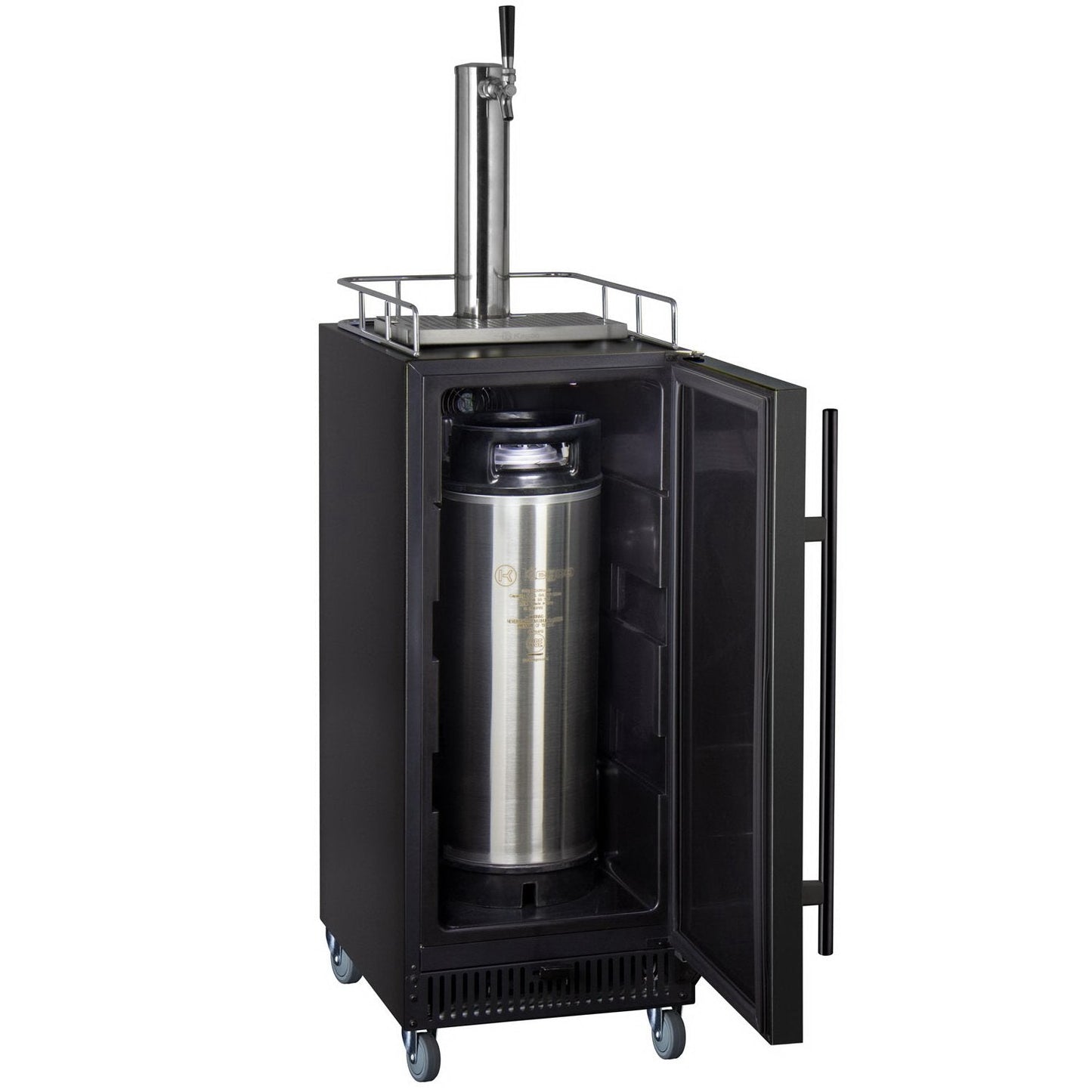 Kegco 15" Wide Commercial Home Brew Kegerator with Black Door