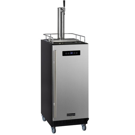 Kegco 15" Wide Commercial Grade Digital Kombucha Dispenser with Stainless Door