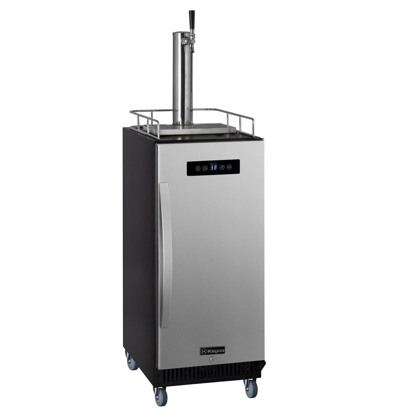 Kegco SLK15BSR Commercial Grade Single Tap 15" Wide Kegerator with Stainless Steel Door