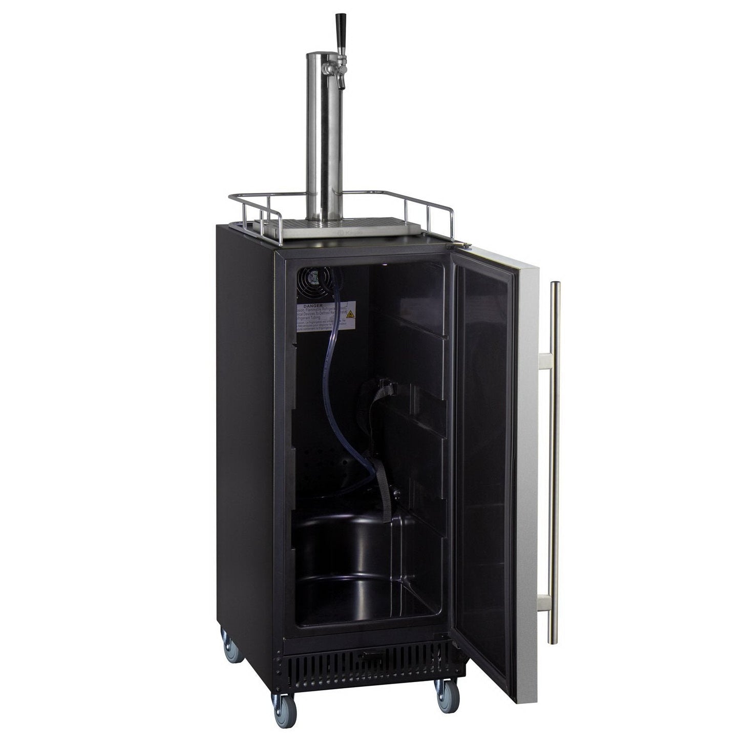 Kegco 15" Wide Commercial Home Brew Keg Dispenser with Stainless Steel Door