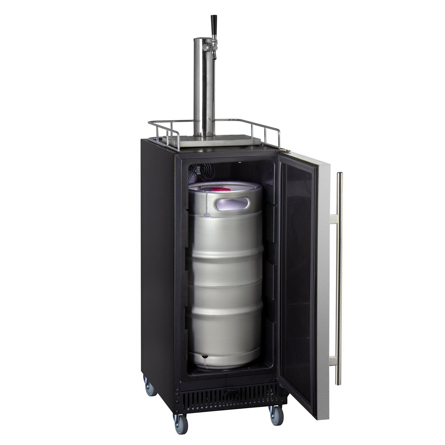 Kegco SLK15BSR Commercial Grade Single Tap 15" Wide Kegerator with Stainless Steel Door