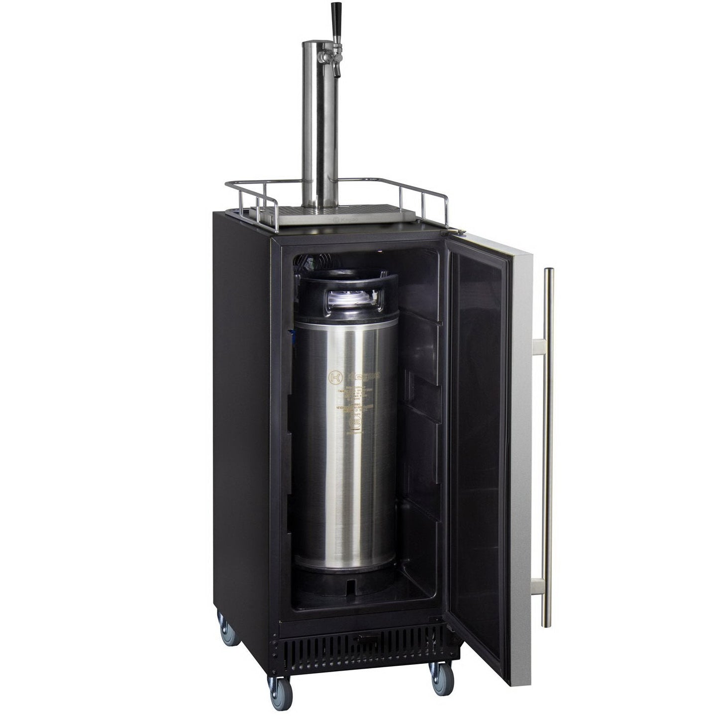 Kegco 15" Wide Commercial Home Brew Keg Dispenser with Stainless Steel Door