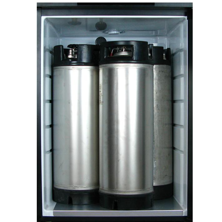 24" Wide Triple Tap Black Kegerator