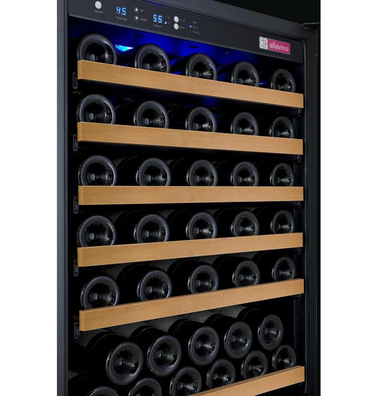 Allavino 56 Bottle Single Zone Black Wine Refrigerator