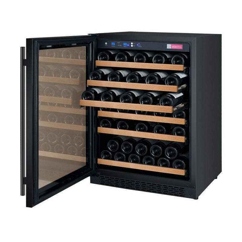 Allavino 56 Bottle Single Zone Black Wine Refrigerator