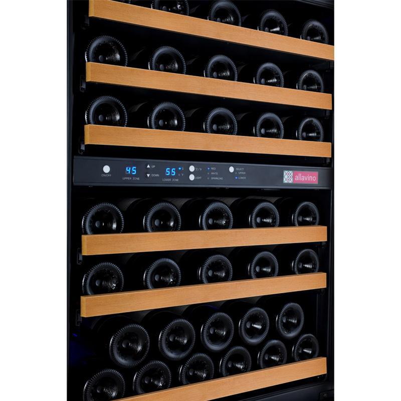 Allavino 56 Bottle Dual Zone Black Wine Refrigerator