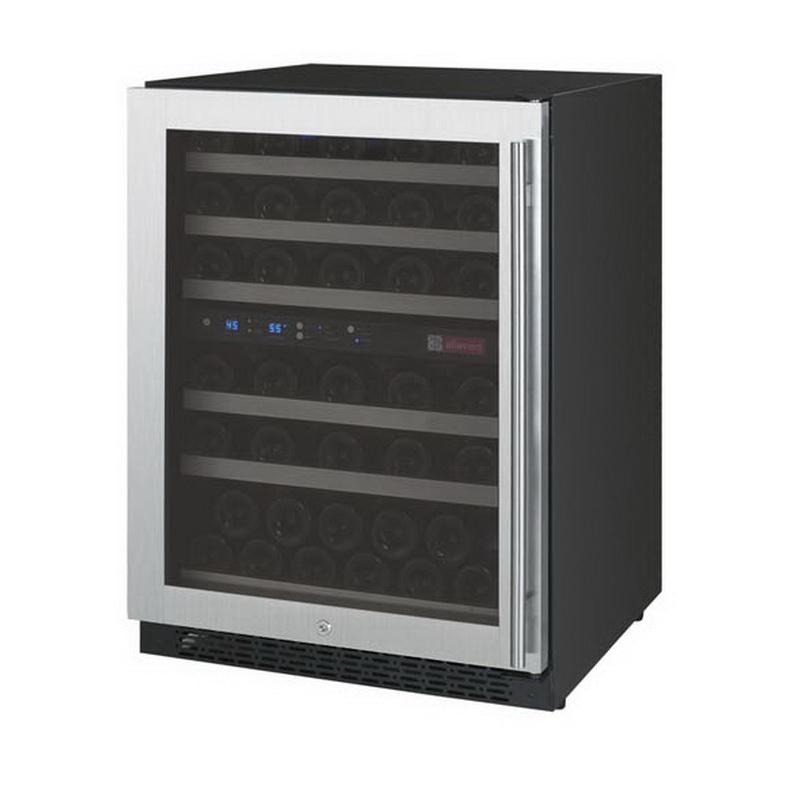 Allavino 56 Bottle Dual Zone Stainless Steel Wine Refrigerator