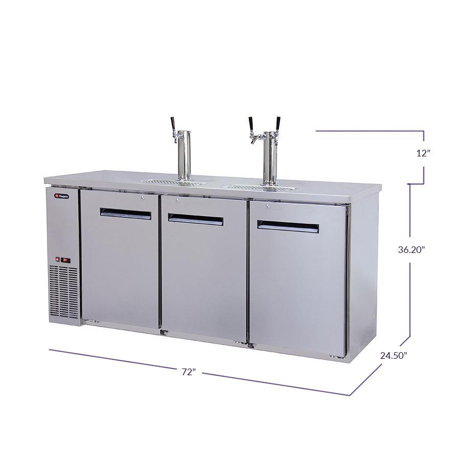 Kegco Three Keg Tap Faucet Commercial Kegerator