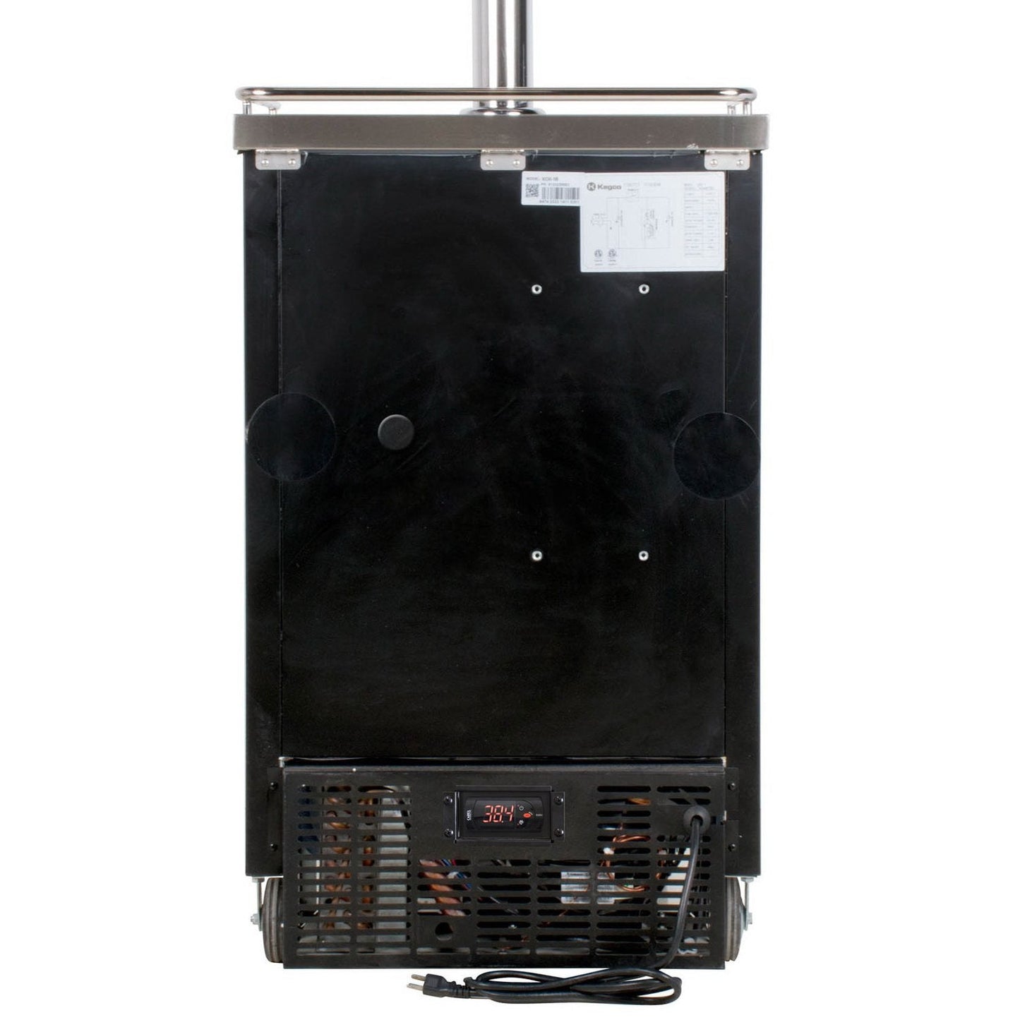 Kegco Three Keg Tap Faucet Commercial Grade Kegerator - Black Cabinet with Black Door