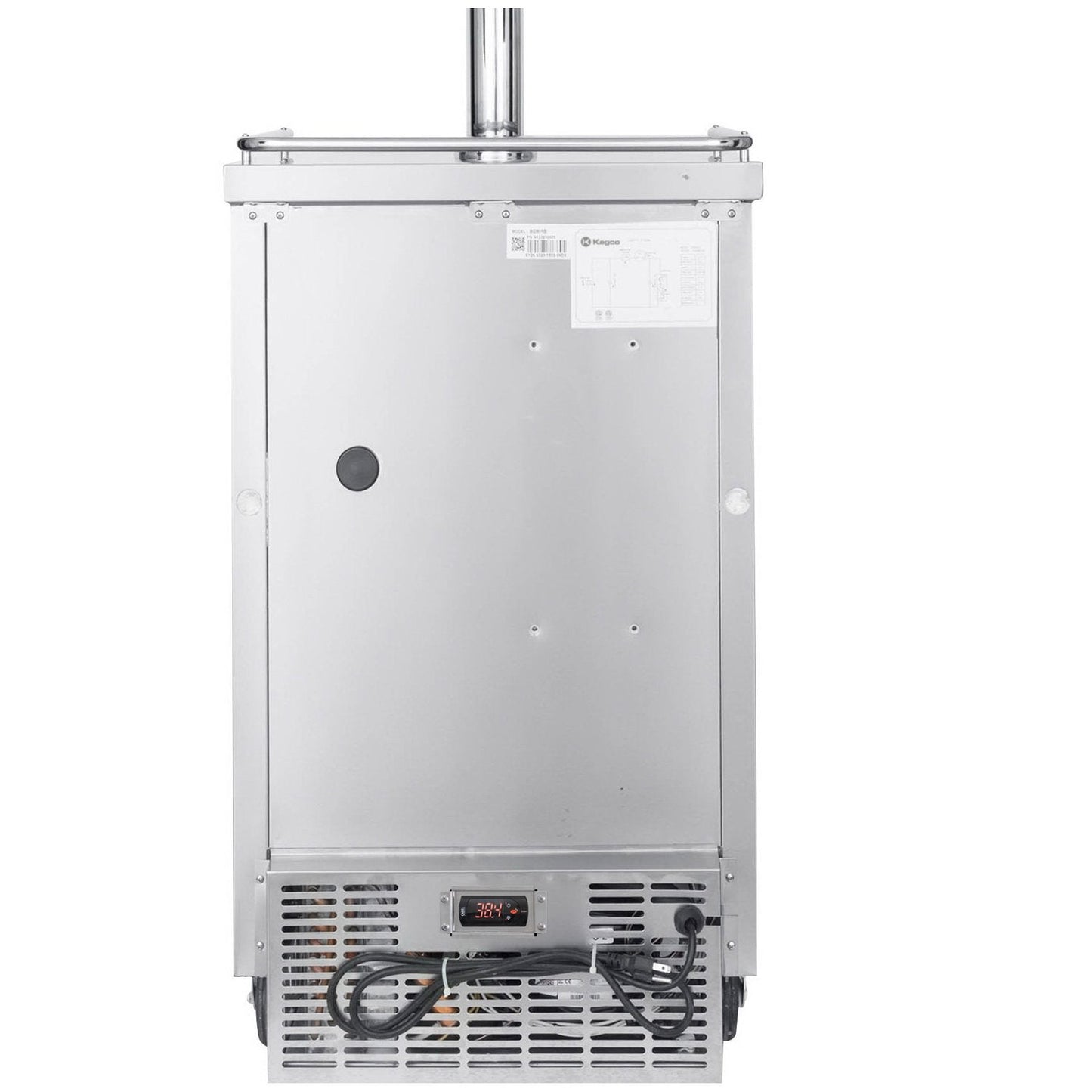 Kegco Two Tap Commercial Kombucharator Kombucha Keg Dispenser - Stainless Steel