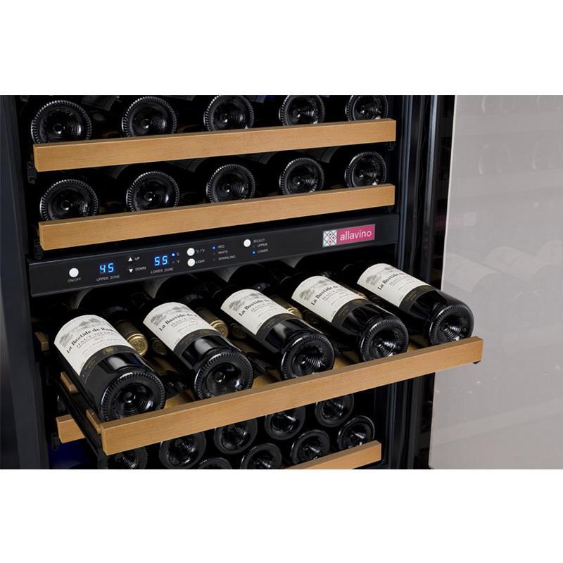 Allavino 56 Bottle Dual Zone Black Wine Refrigerator