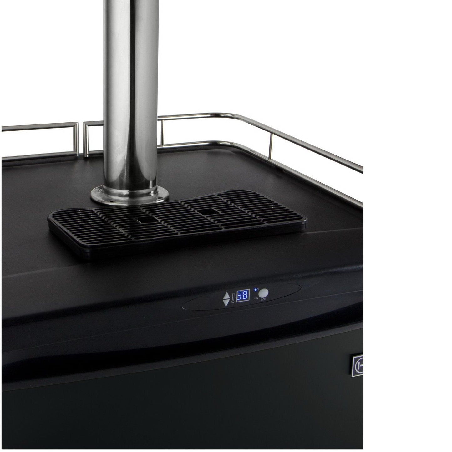 Kegco Full Size Commercial Grade Digital Kombucha Dispenser - Black Cabinet with Black Door