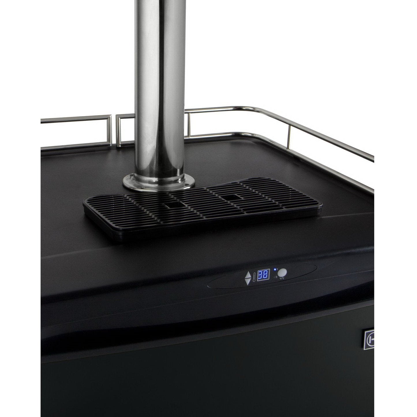 Kegco Single Tap Faucet Full Size Commercial Grade Digital Kegerator - Black Cabinet with Black Door