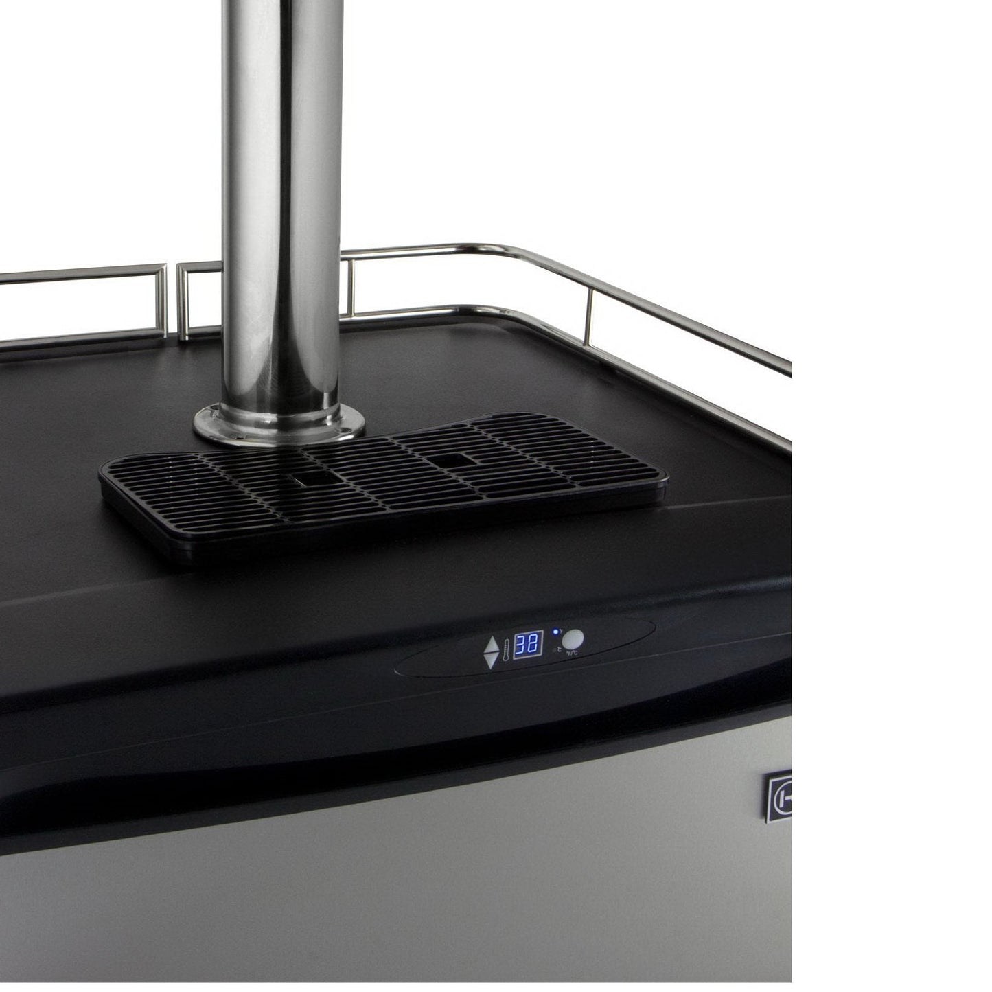 Kegco Commercial Grade Digital Kombucha Dispenser - Black Cabinet with Stainless Steel Door