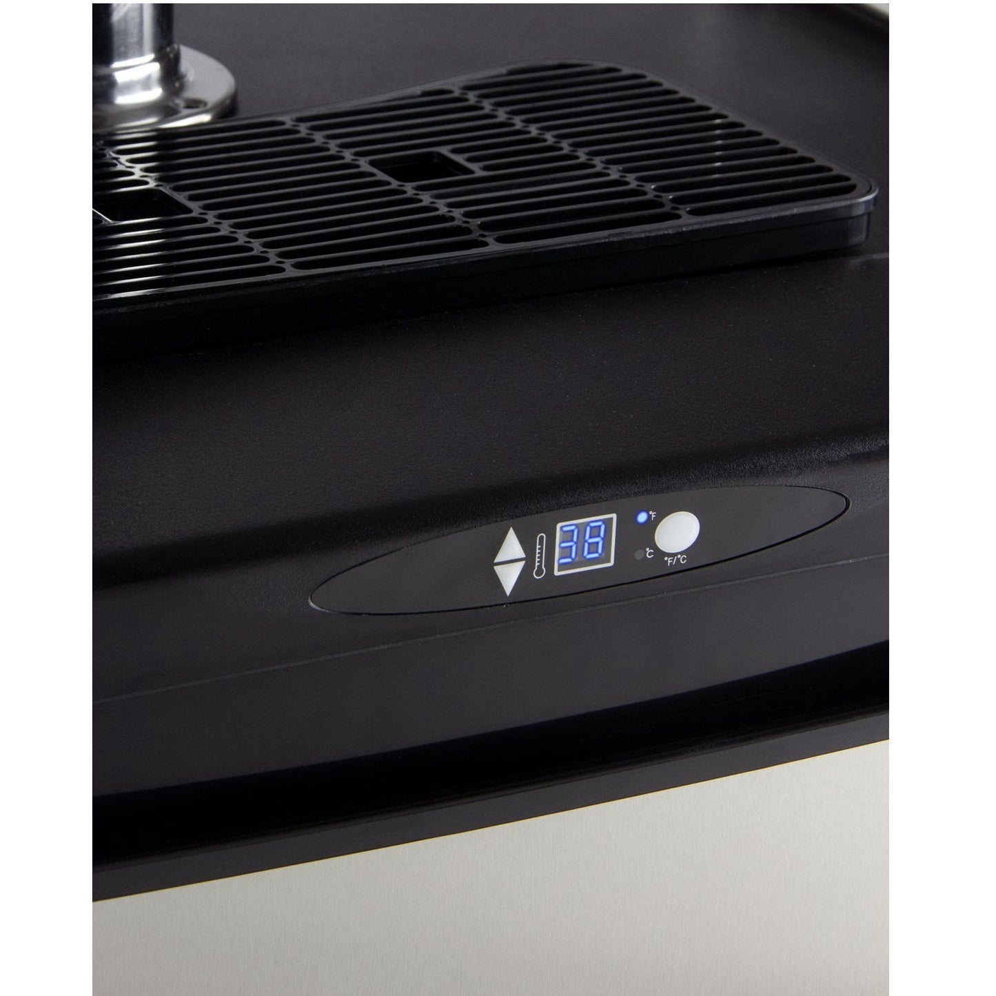 Kegco Commercial Grade Digital Kombucha Dispenser - Black Cabinet with Stainless Steel Door