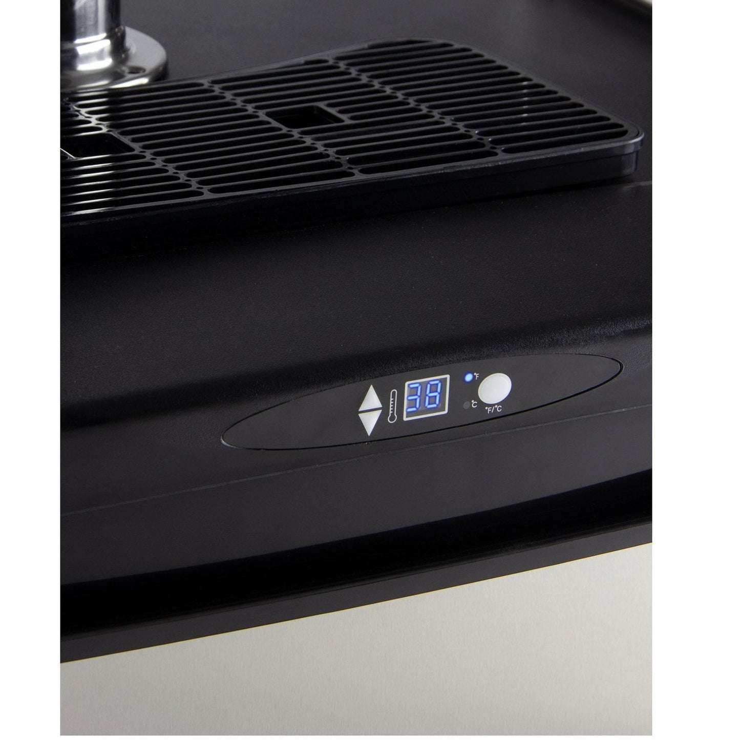 Kegco Dual Tap Faucet Commercial Grade Kegerator with Digital Temperature Control - Stainless Steel Door