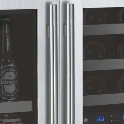 Allavino Bottle/88 Can Dual Zone Stainless Steel Wine Refrigerator/Beverage Center