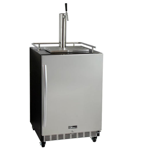 Kegco Full Size Digital Commercial Undercounter Kegerator with X-CLUSIVE Premium Direct Draw Kit - Right Hinge