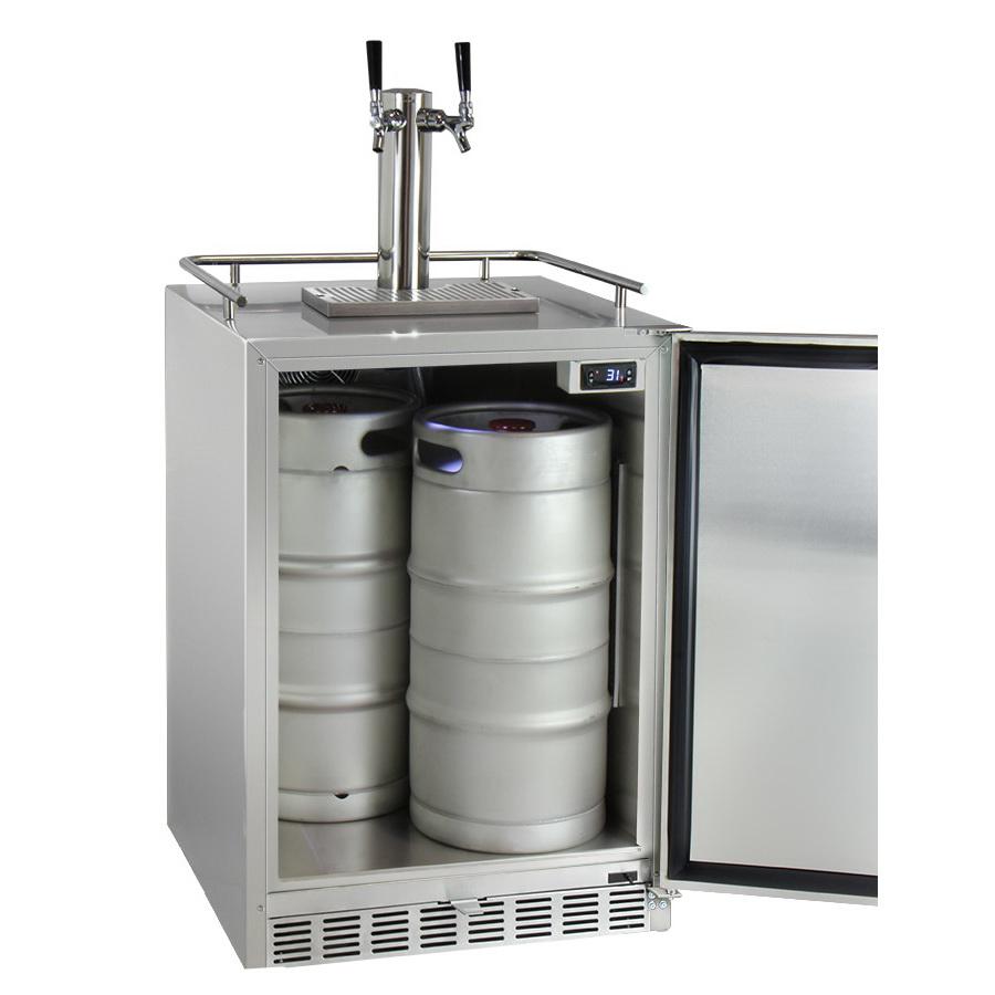 Kegco Dual Faucet Keg Tap Outdoor Undercounter Kegerator