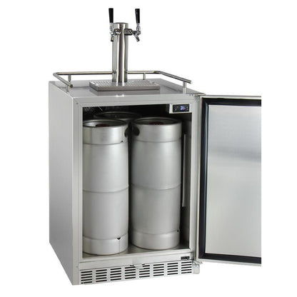 Kegco Dual Faucet Keg Tap Outdoor Undercounter Kegerator