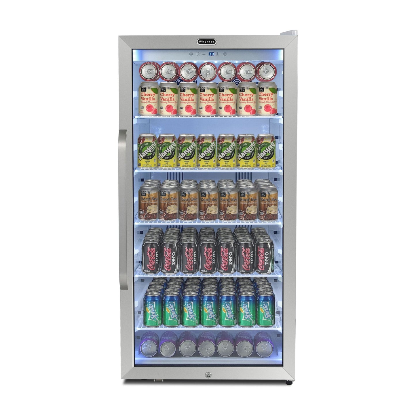 Whynter Freestanding 8.1 cu. ft. Stainless Steel Commercial Beverage Merchandiser Refrigerator