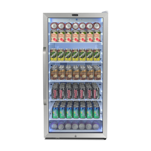 Whynter Freestanding 8.1 cu. ft. Stainless Steel Commercial Beverage Merchandiser Refrigerator