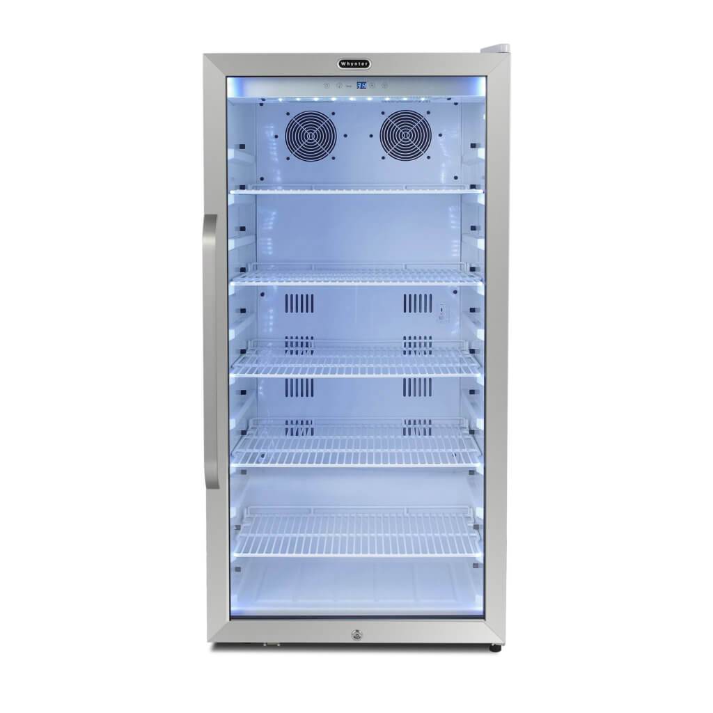 Whynter Freestanding 8.1 cu. ft. Stainless Steel Commercial Beverage Merchandiser Refrigerator