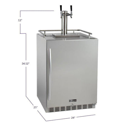 Kegco Dual Faucet Keg Tap Outdoor Undercounter Kegerator