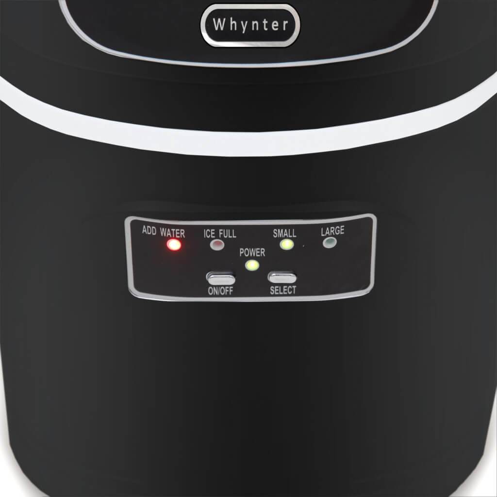 Whynter Compact Portable Ice Maker 27 lb capacity – Metallic Black IMC-270MB