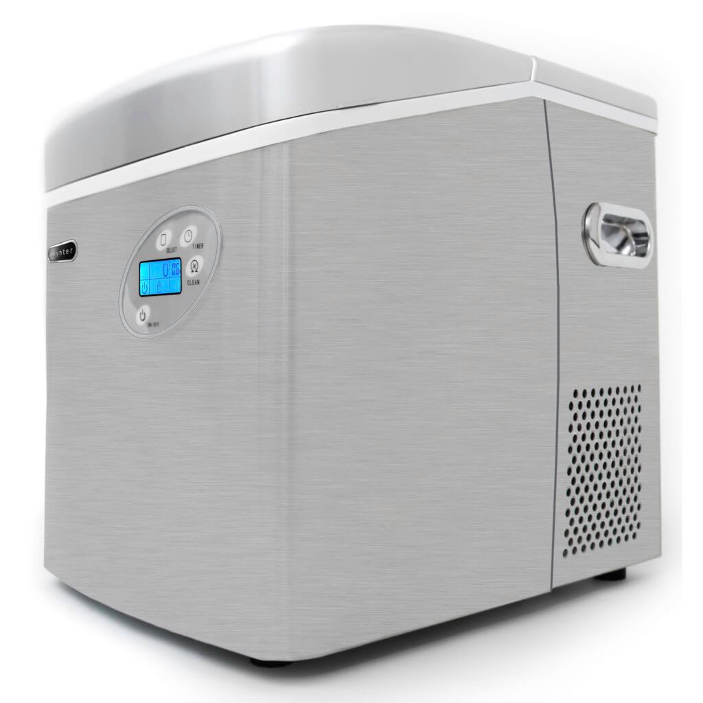 Whynter Portable Ice Maker with 49lb Capacity Stainless Steel with Water Connection IMC-491DC