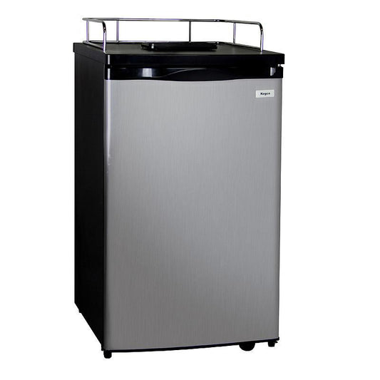 Kegco Kegerator Cabinet Only - Black Cabinet and Stainless Steel Door