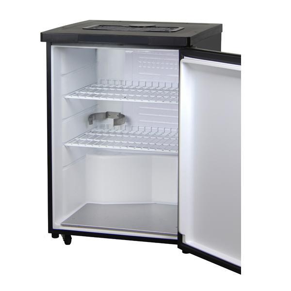 Single Faucet Keg Beer Dispenser Kegerator - Black Cabinet with Matte Black Door
