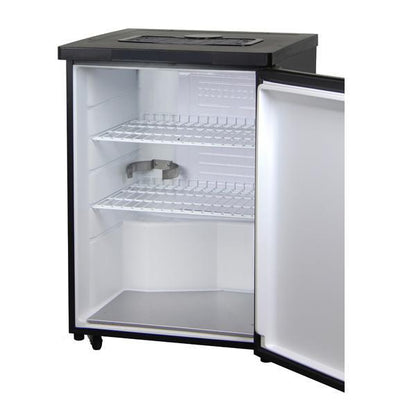 Single Faucet Keg Beer Dispenser Kegerator - Black Cabinet with Matte Black Door