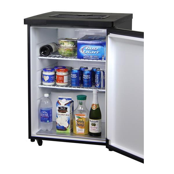 Single Faucet Keg Beer Dispenser Kegerator - Black Cabinet with Matte Black Door