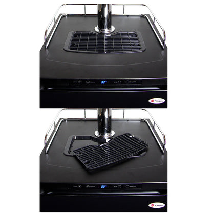 Single Tap Beer Faucet Keg Dispenser with Digital Control - Black Cabinet with Matte Black Door