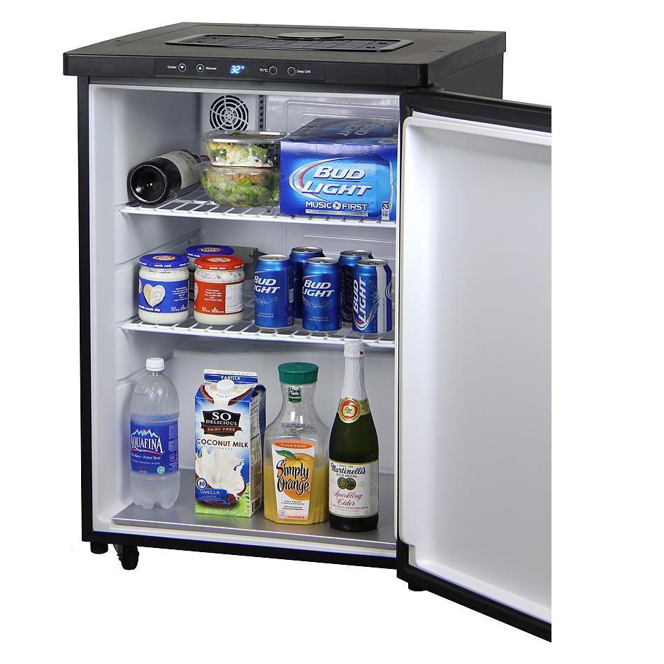 Single Tap Beer Faucet Keg Dispenser with Digital Control - Black Cabinet with Matte Black Door